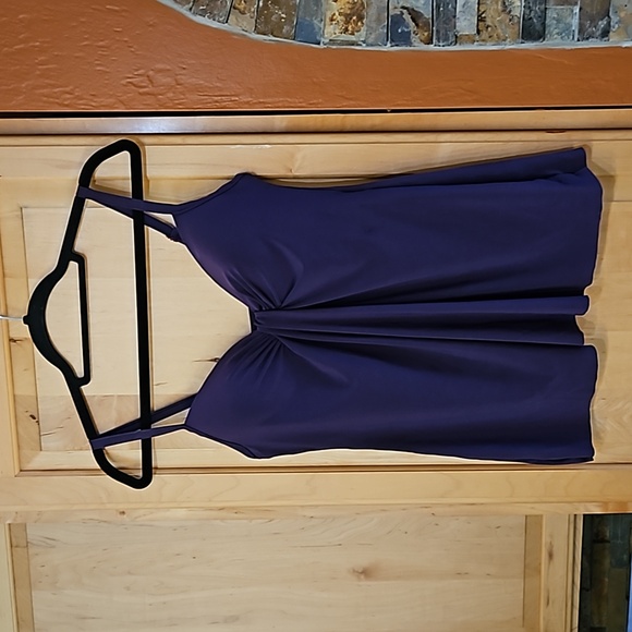 Miraclesuit Love Knot Underwire Swim Tankini Top Padded Purple - Picture 1 of 3